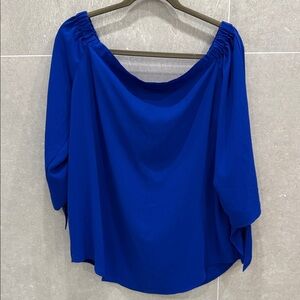 Chico's Royal Blue Women's Off the Shoulder Blouse